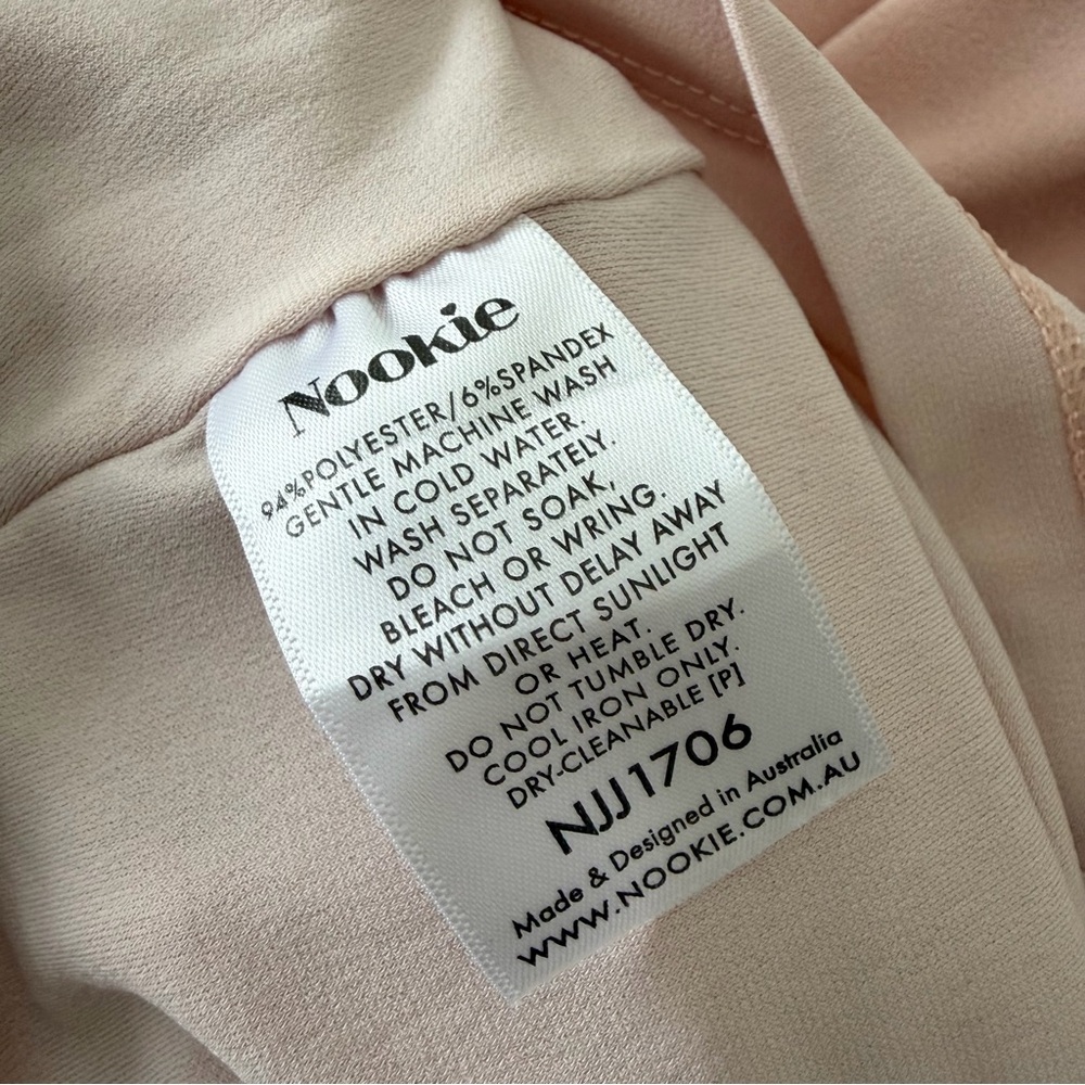 Nookie Hermosa Off-The-Shoulder Midi Dress Blush Pink Size XS NWT - Picture 12 of 12